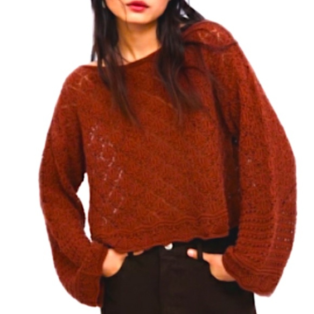 NWOT Zara Knit Texture Weave Sweater Size L